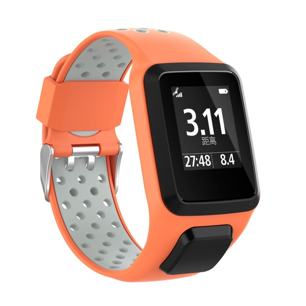 Rigtigt slidstærk Universal Tomtom Silikone Rem - Orange#serie_5