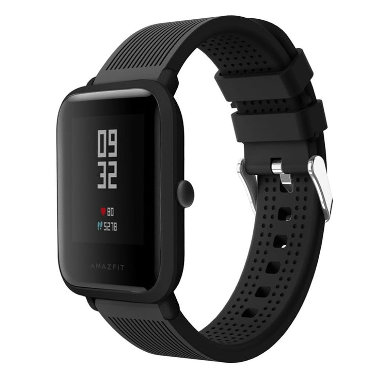 Rigtigt hårdfør Amazfit 1 Silikone Rem - Sort#serie_10