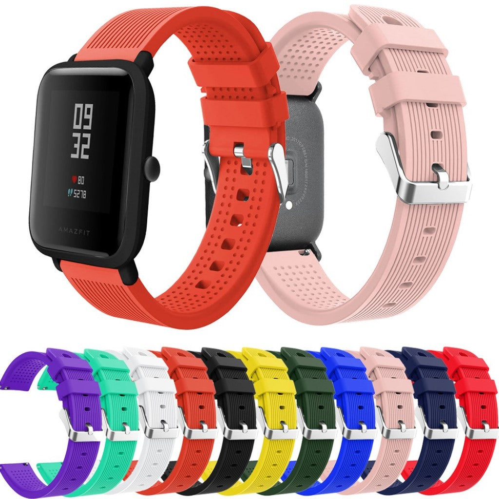 Rigtigt hårdfør Amazfit 1 Silikone Rem - Pink#serie_7