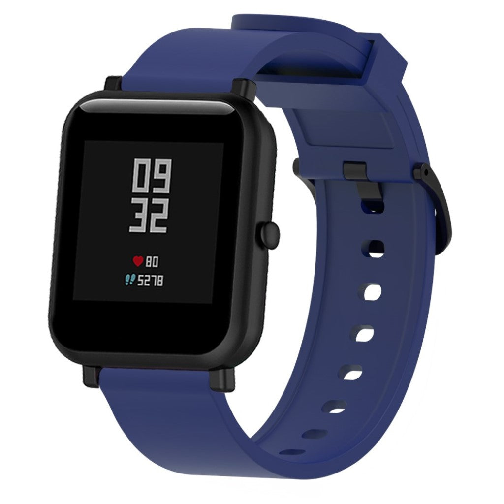 Rigtigt fint Amazfit 1 Silikone Rem - Blå#serie_8