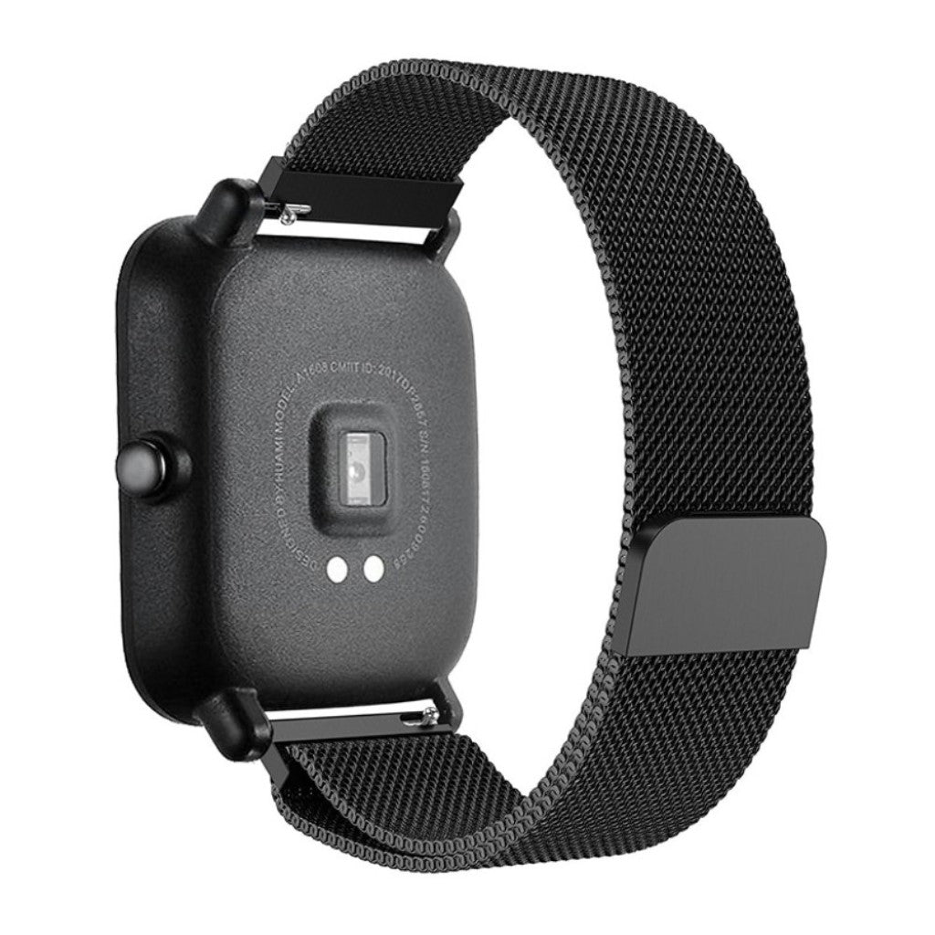 Slidstærk Amazfit Bip Metal Rem - Sort#serie_1