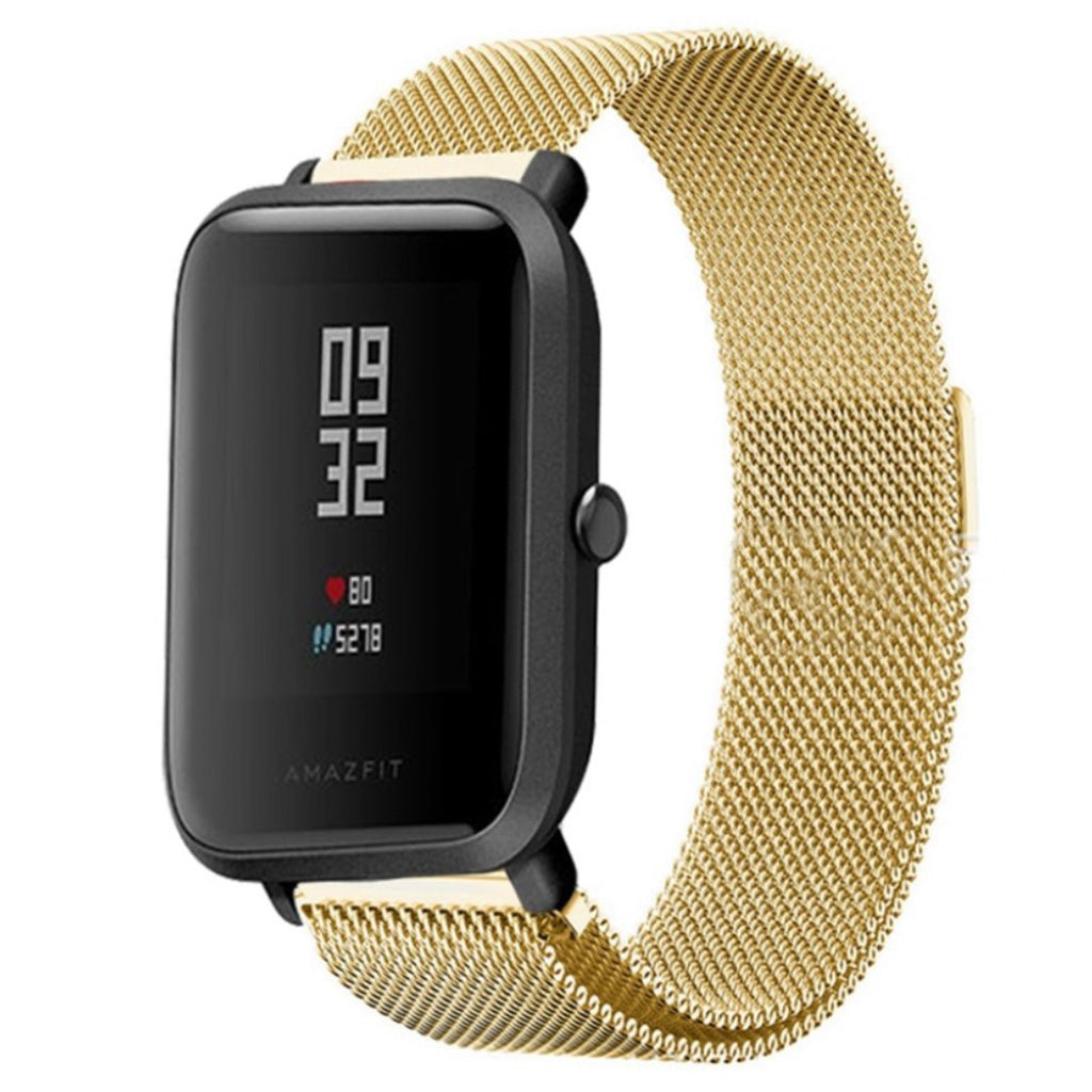 Slidstærk Amazfit Bip Metal Rem - Guld#serie_2