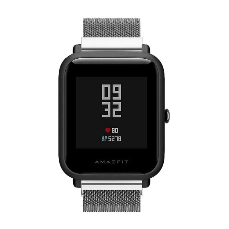 Slidstærk Amazfit Bip Metal Rem - Sølv#serie_3