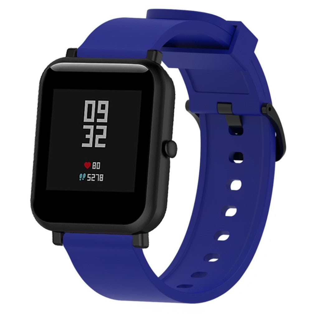 Holdbart Amazfit Bip Silikone Rem - Blå#serie_6