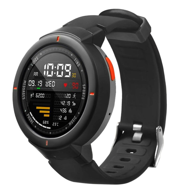 Helt vildt skøn Amazfit Verge 3 Silikone Rem - Sort#serie_1