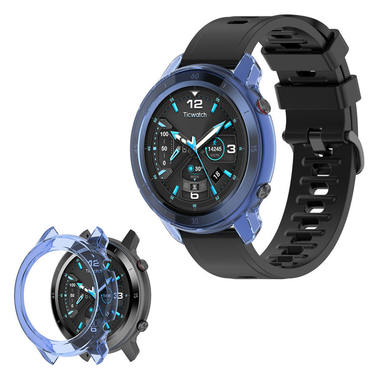 TicWatch GTX Gennemsigtig Silikone Bumper  - Blå#serie_4