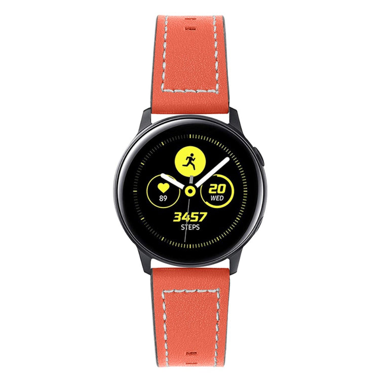 Superflot TicWatch GTX / Ticwatch Pro Ægte læder Rem - Orange#serie_2