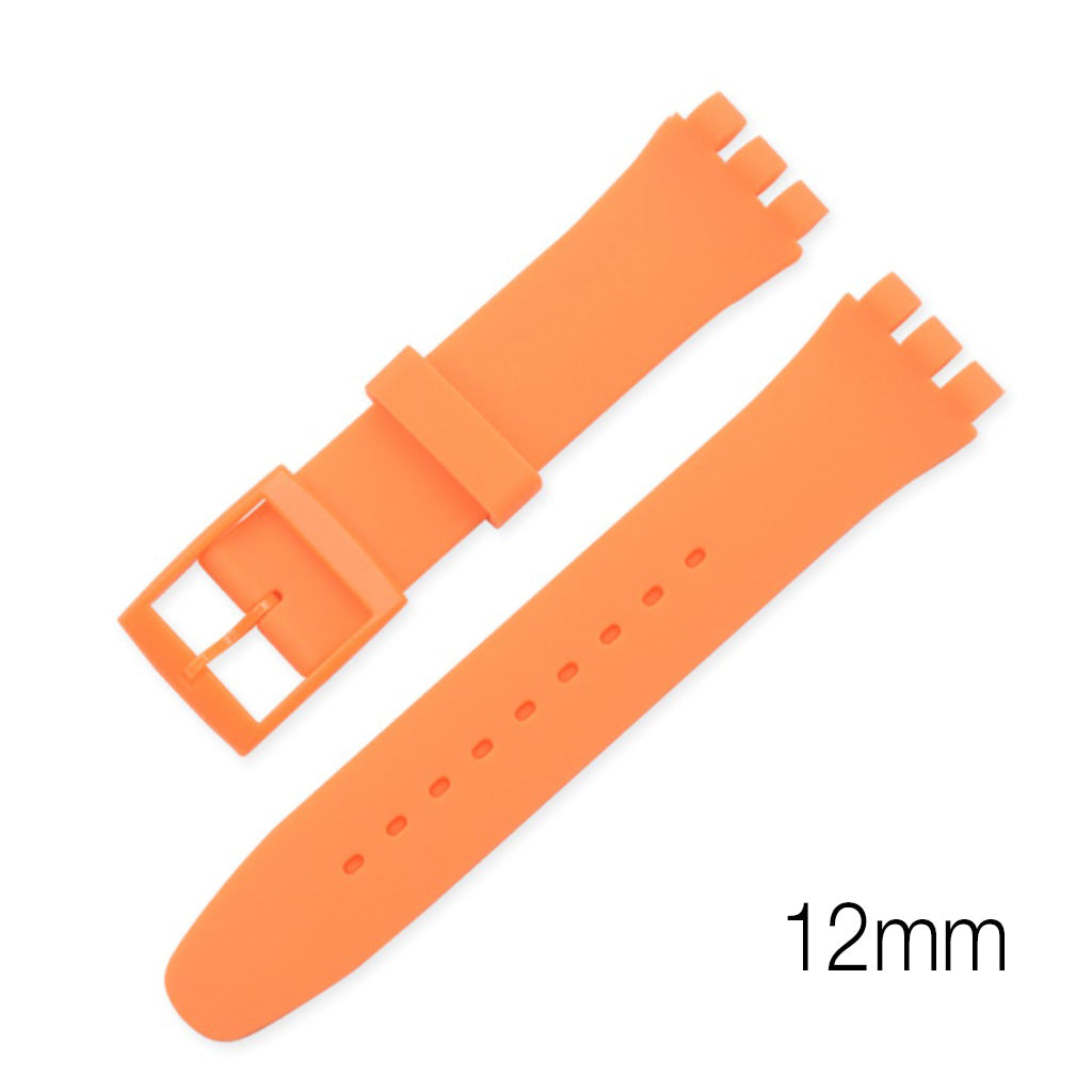 Meget fed 12mm Silikone Rem - Orange#serie_4